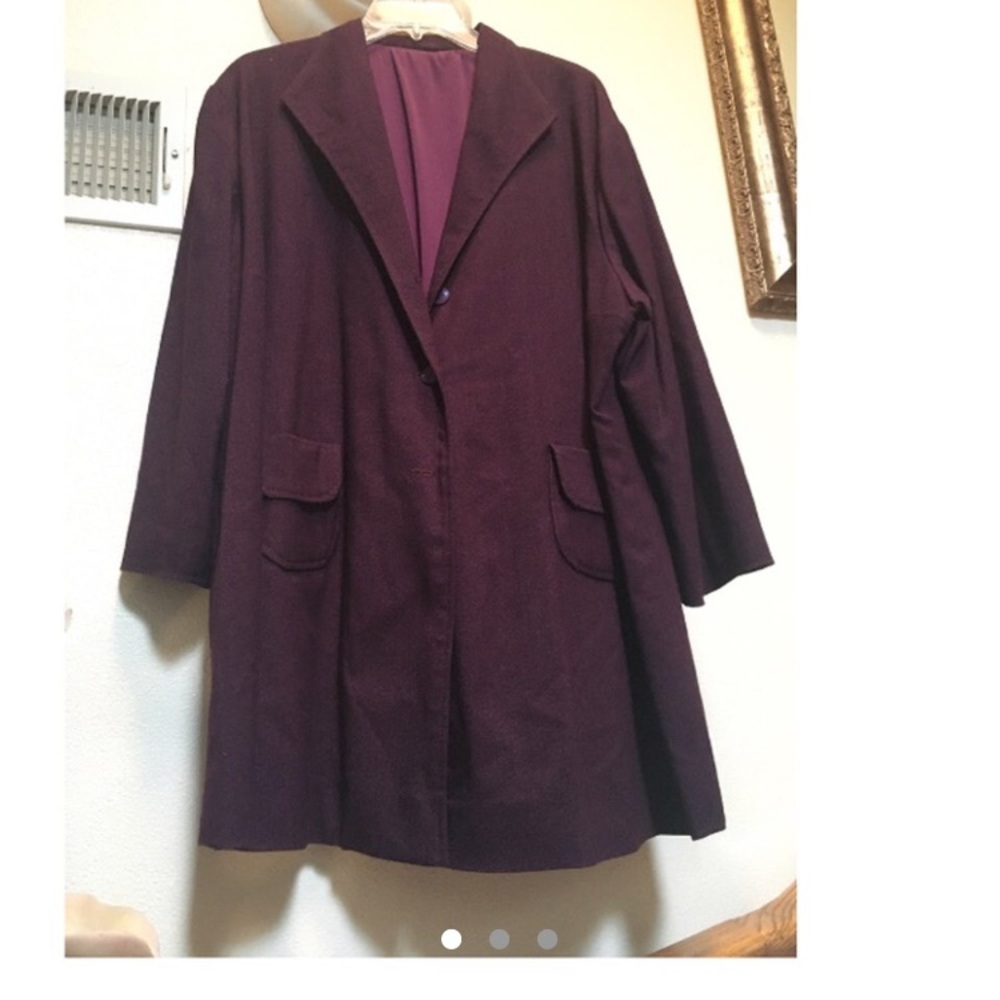 NWOT Vintage Purple Topcoat w Shoulderpads